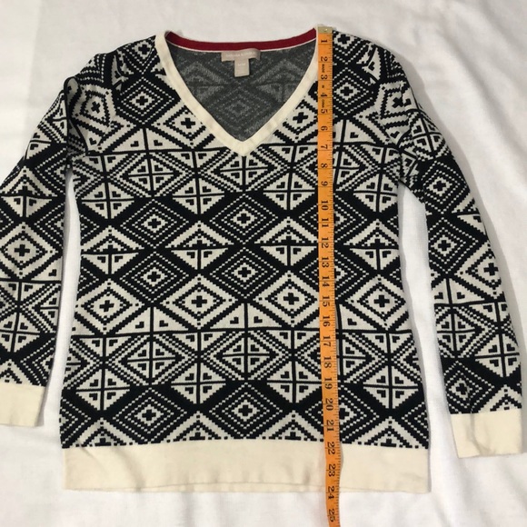 BANANA REPUBLIC geometric cotton sweater - Picture 8 of 10